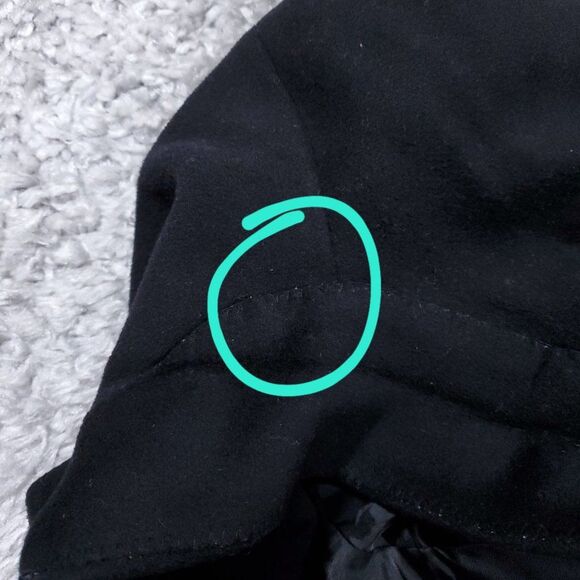 READ Ralph Ralph Lauren Wool Cashmere Coat Black Double Breasted Men's Size 42R - Picture 7 of 16